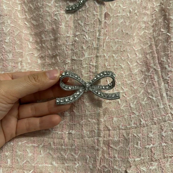 Self-Portrait Pink Boucle Midi Dress - Picture 7 of 9